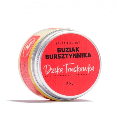 Balsam do ust Dzika truskawka | Manufaktura Bursztynnika