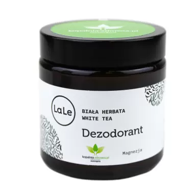 Dezodorant w kremie z węglanem magnezu BIAŁA HERBATA (szkło) | La-Le