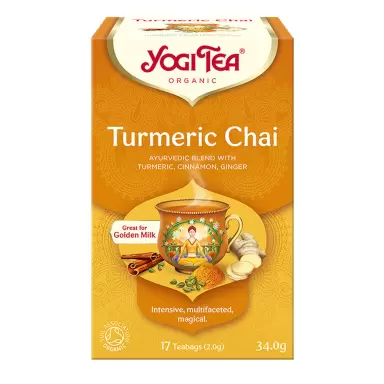 Herbata ajurwedyjska Złoty Czaj z Kurkumą TURMERIC CHAI | Yogi Tea