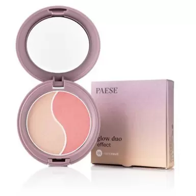 Puder rozświetlający i róż do policzków Nanorevit Glow Duo Effect | PAESE