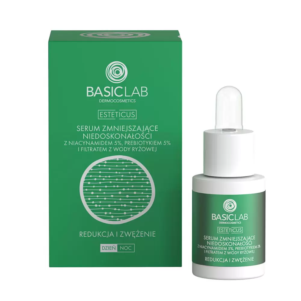 Serum zmniejszające niedoskonałości z niacynamidem 5% - Redukcja i Zwężenie | BasicLab