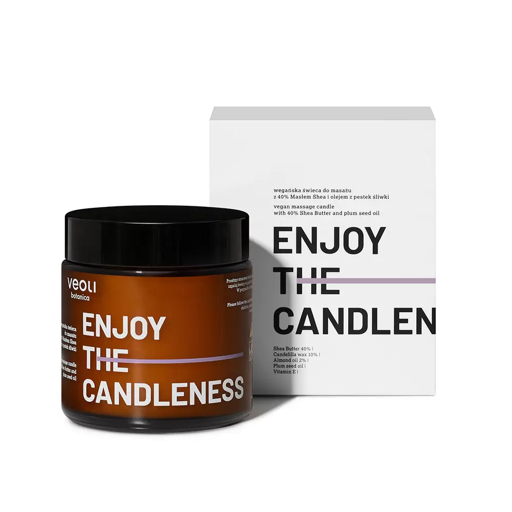 Świeca wegańska do masażu ENJOY THE CANDLENESS | Veoli Botanica